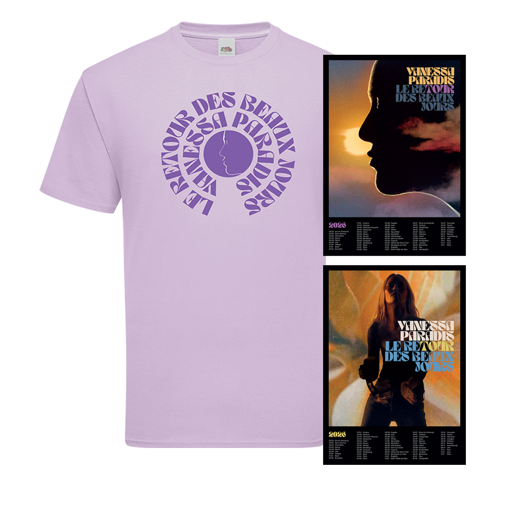 PACK TOUR T-SHIRT LILA + AFFICHE