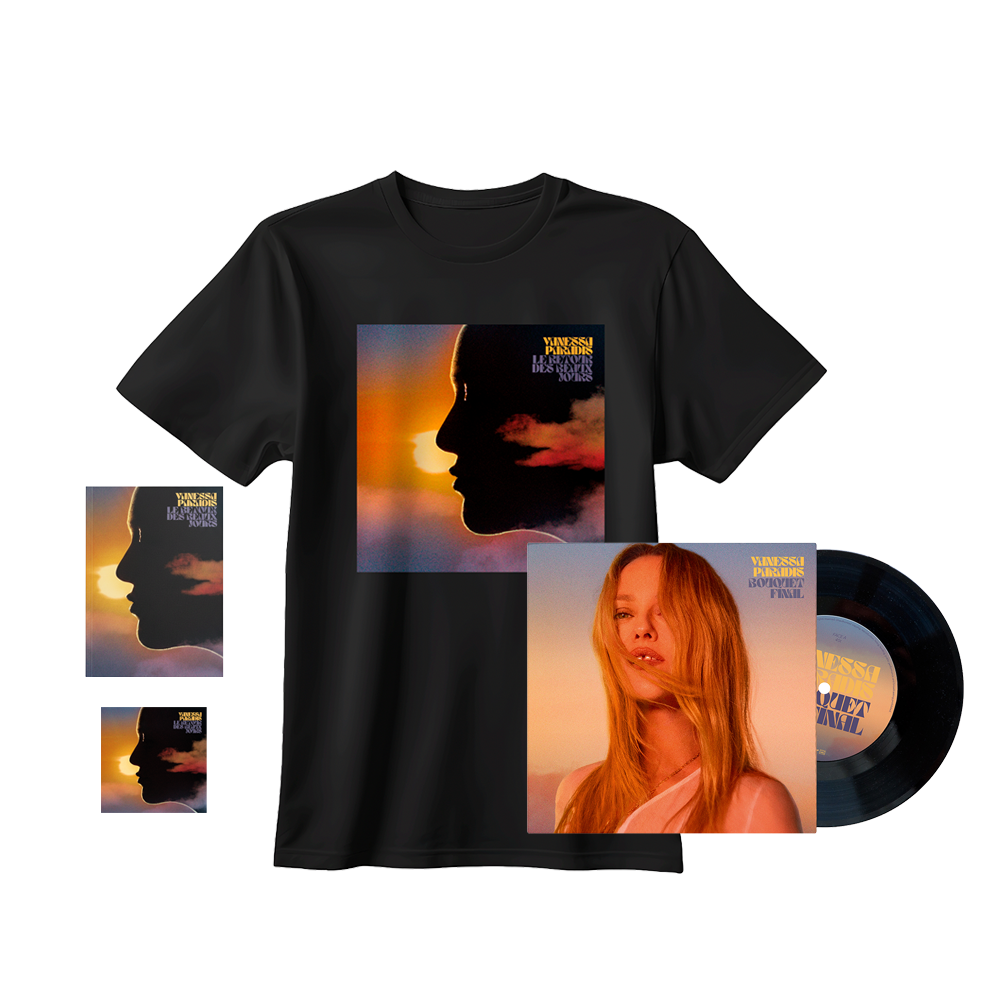 PACK 45T "BOUQUET FINAL" + T-SHIRT "LE RETOUR DES BEAUX JOURS" + CARNET-AGENDA + CARTE DÉDICACÉE